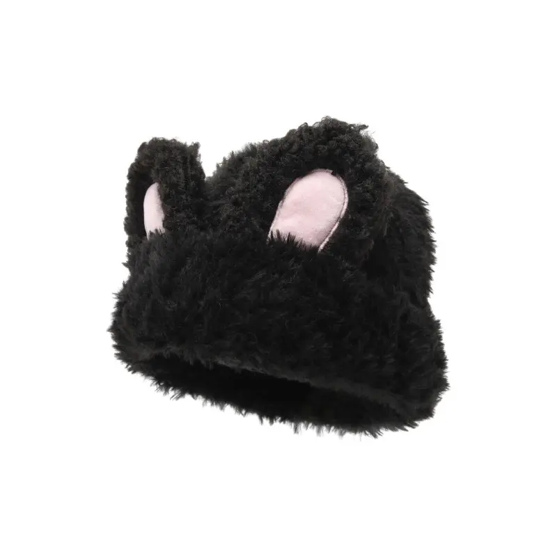 

FREE RABBITⅡ Плюшевая женская шапка бини, Black