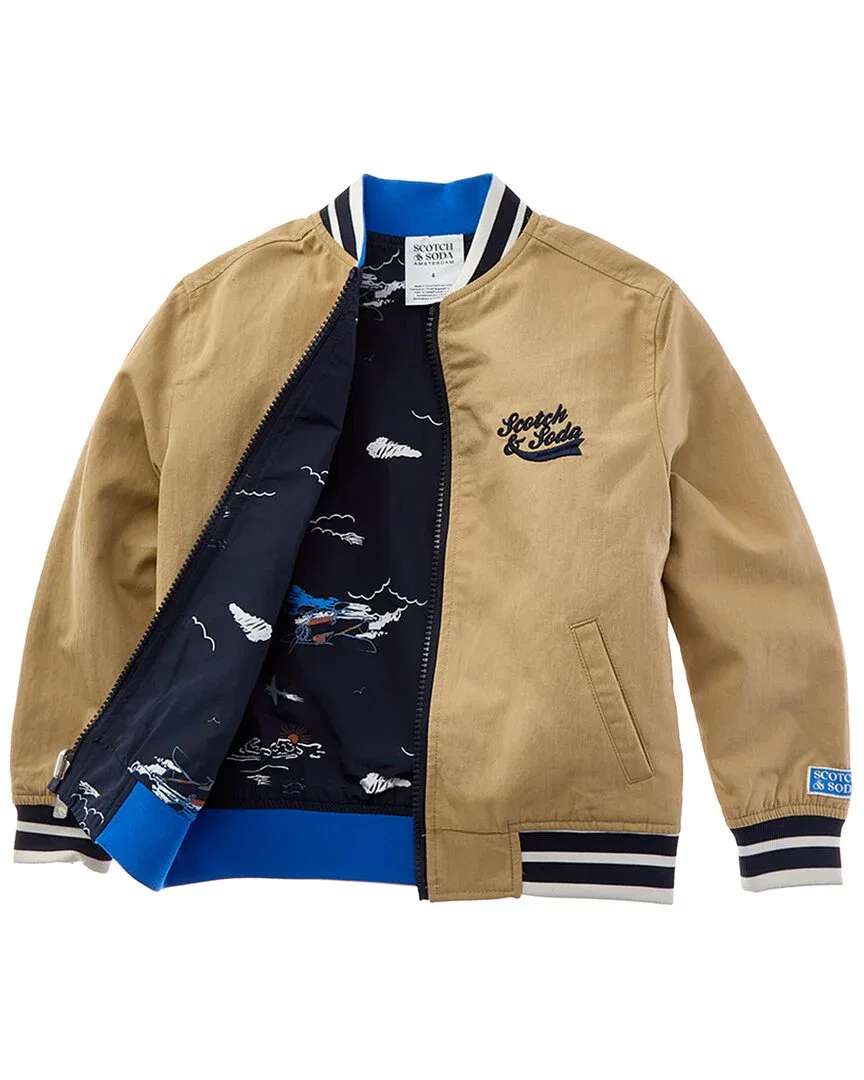 Двусторонняя куртка-бомбер Scotch & Soda, коричневый — фото 2