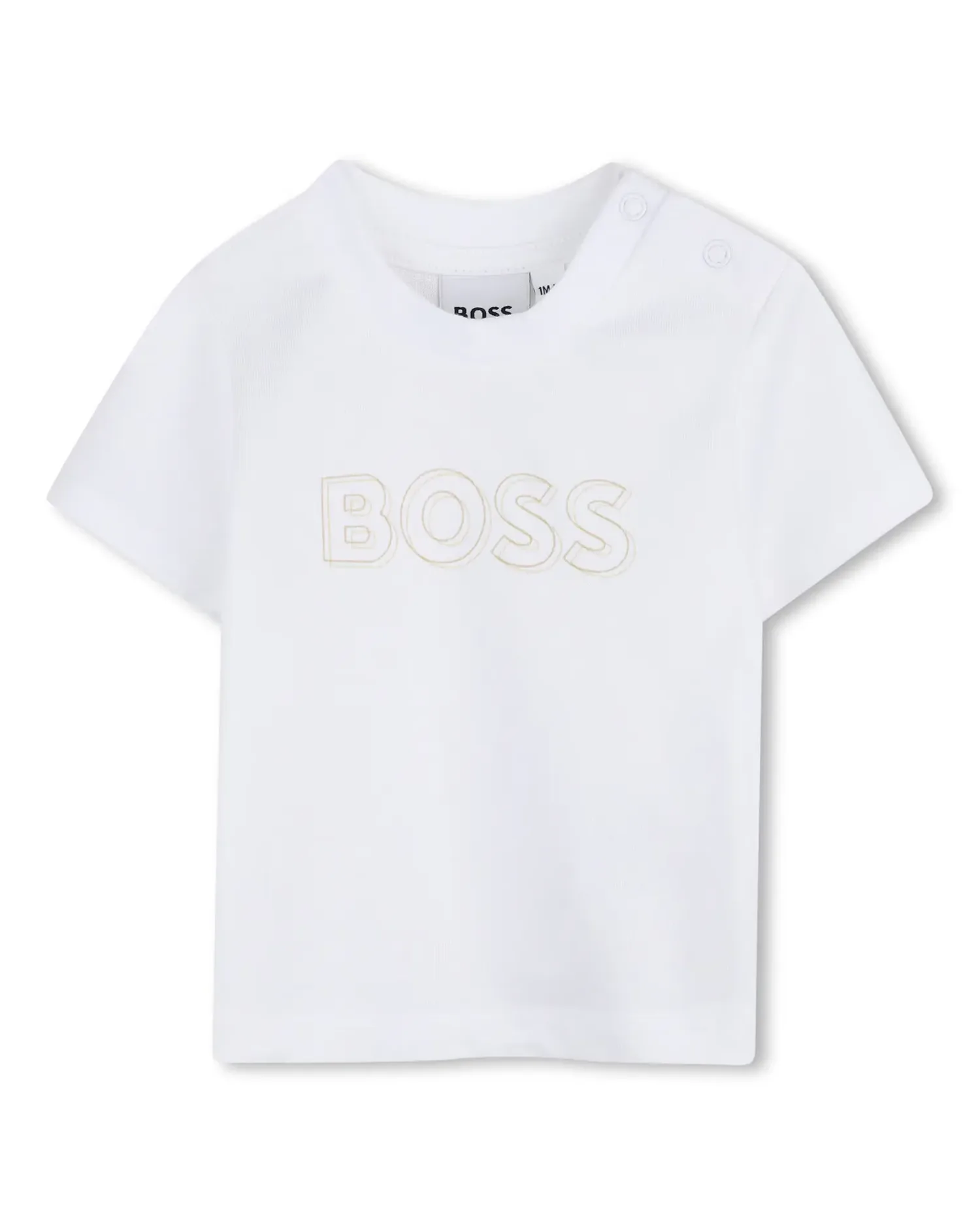 Комплект для мальчика с длинным рукавом с геометрическим узором из хлопка BOSS Kidswear, Natural — фото 2