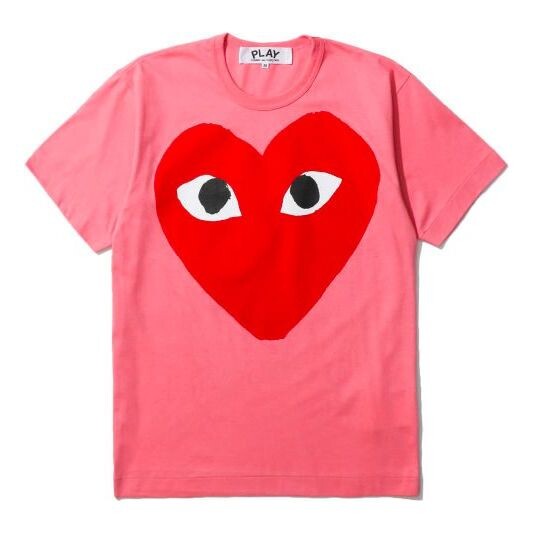 

Футболка pastelle red heart t-shirt 'pink' Comme Des Garcons Play, розовый