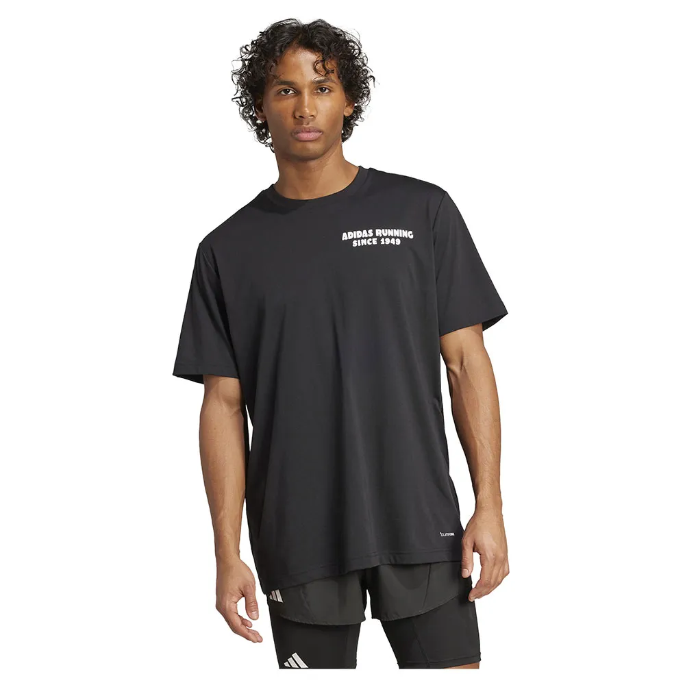 

Футболка с коротким рукавом спортивная adidas Running Tacos Later Graphic, черный