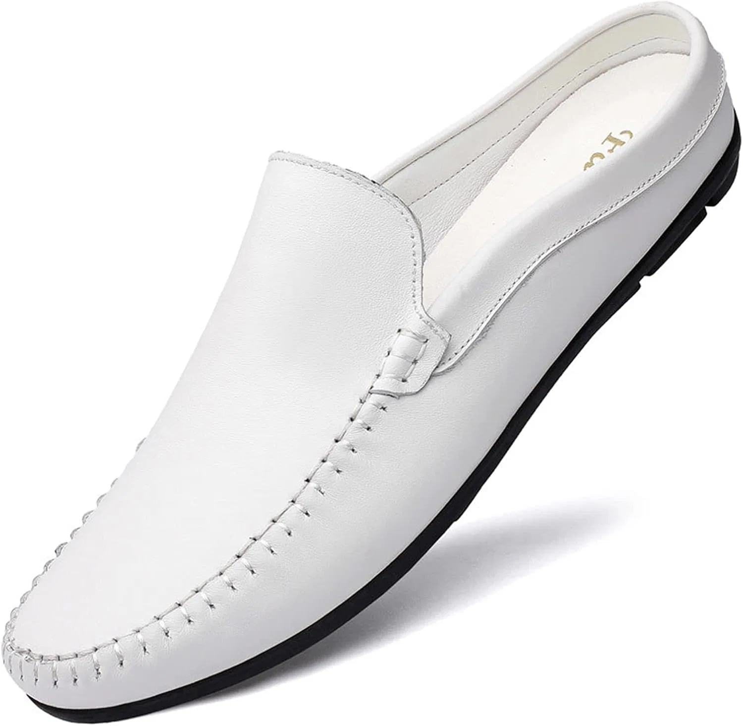 Лоферы мужские, кожаные, White