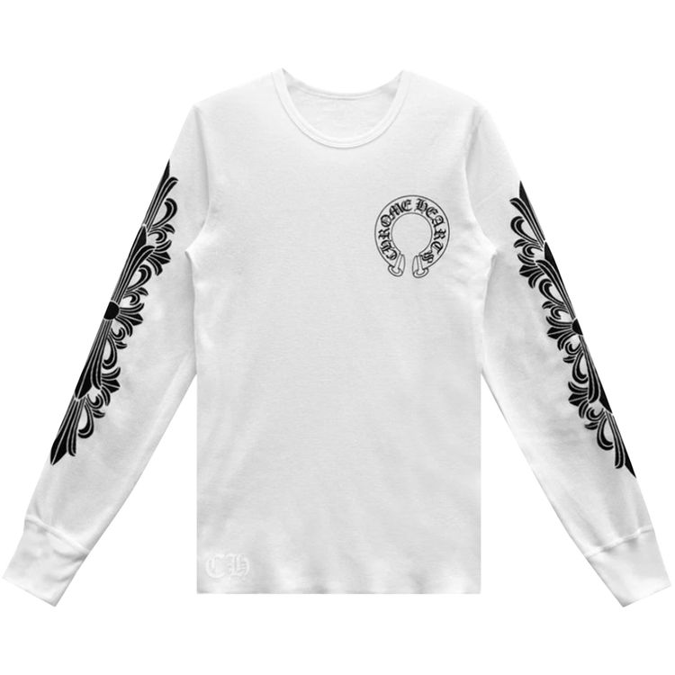 

Футболка Chrome Hearts Horseshoe Thermal Waffle T-Shirt 'White', белый