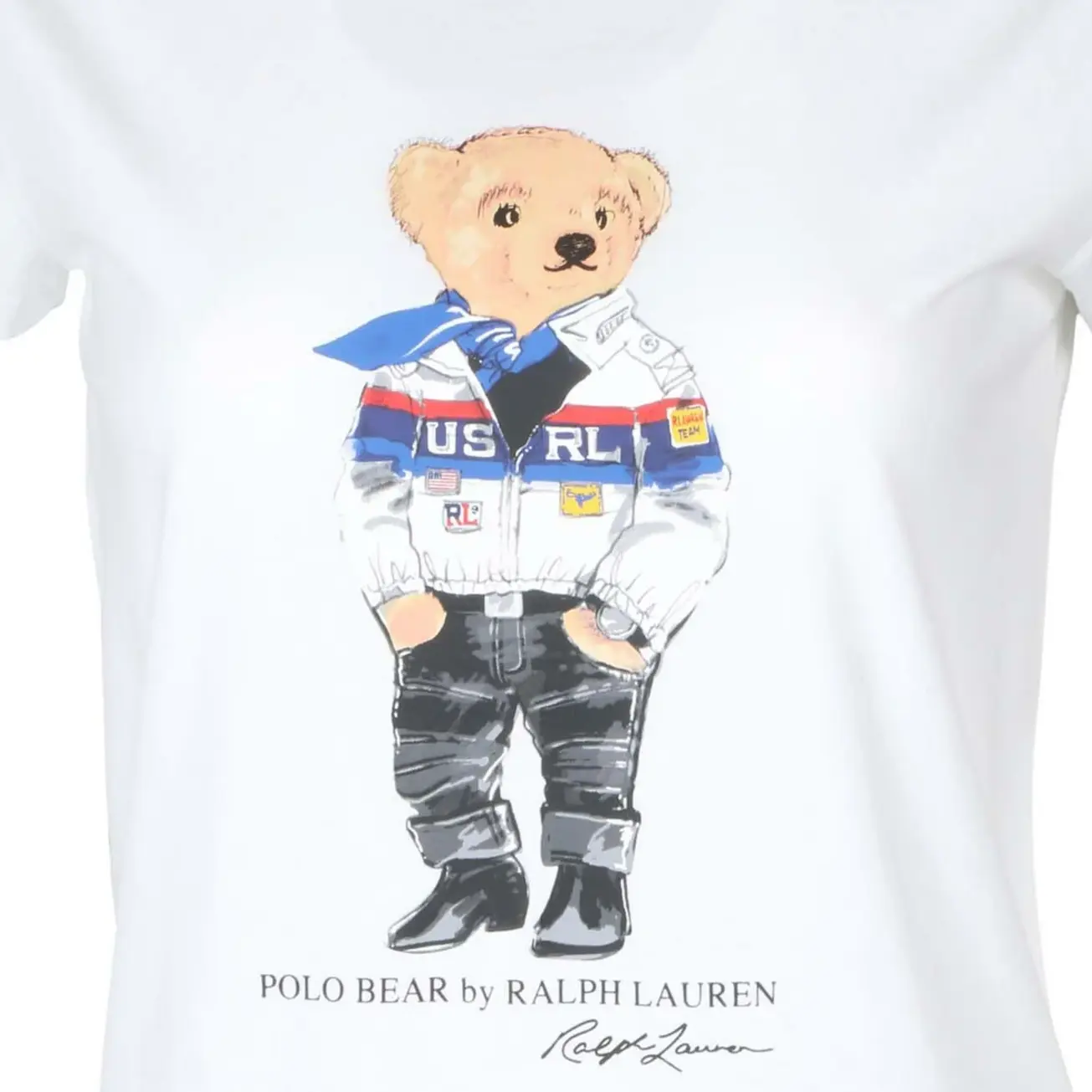 Белая женская футболка Polo Ralph Lauren — фото 4