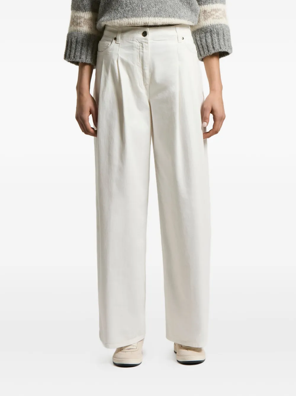 

Джинсы со складками Peserico, белый