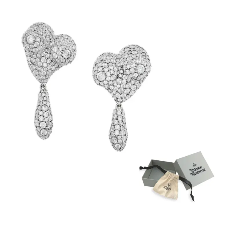 

Vivienne Westwood Серьги с кристаллами, женские, серебряные