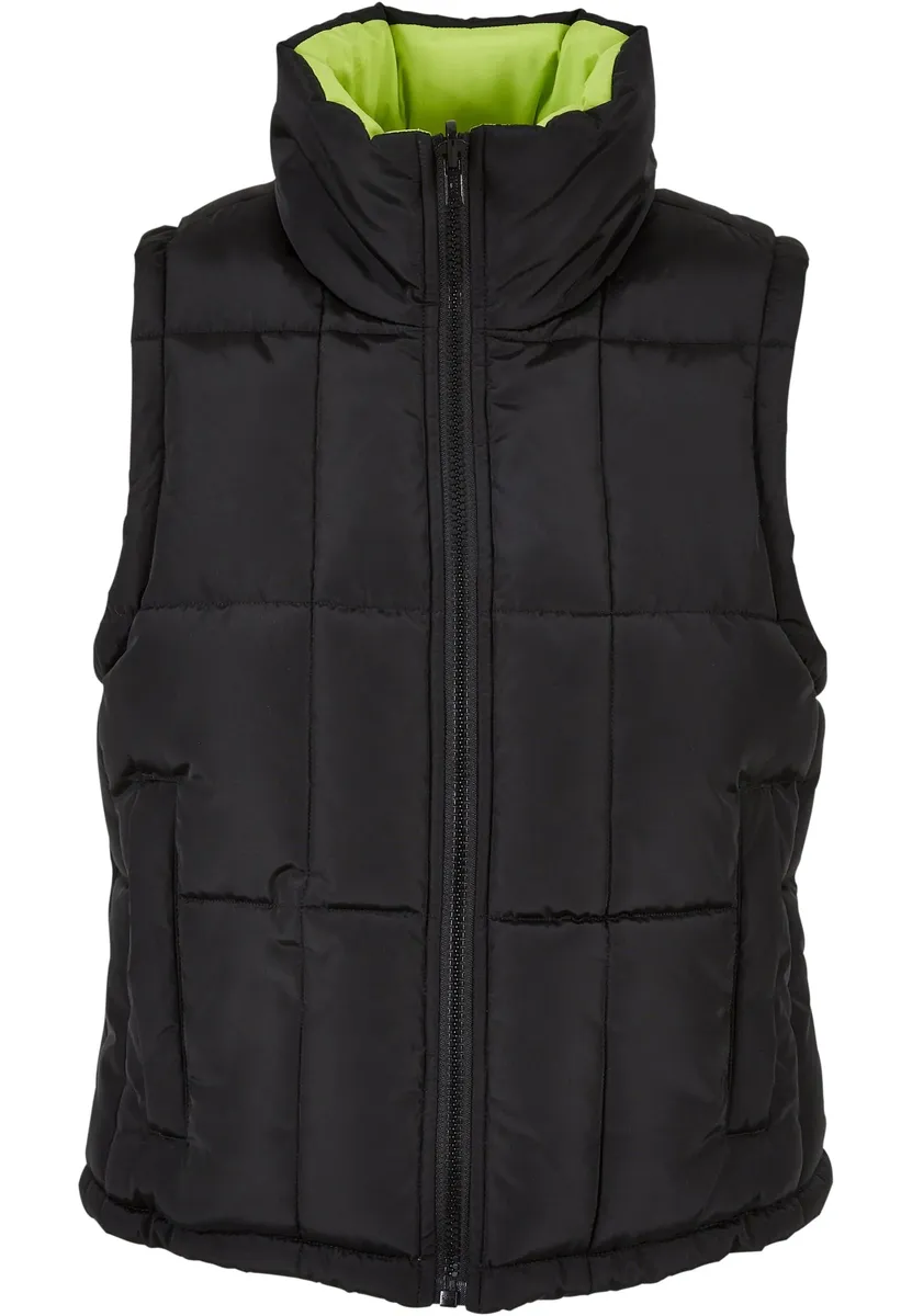 

Стеганый жилет URBAN CLASSICS " Urban Classics Ladies Reversible Cropped Puffer Vest", цвет Black/Frozenyellow