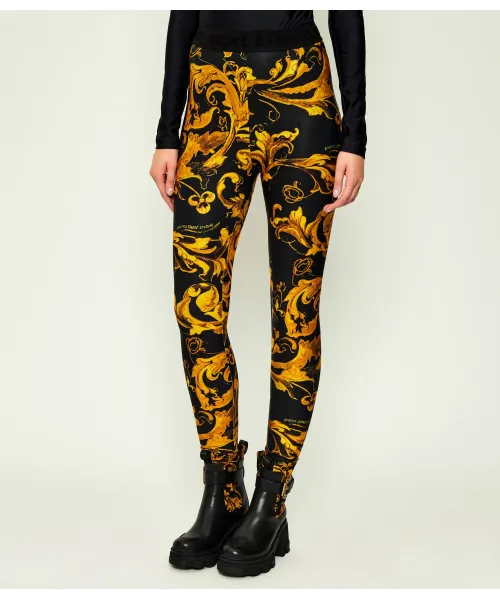 

Фарфоровые леггинсы в стиле барокко Skinny fit Versace Jeans Couture, черный