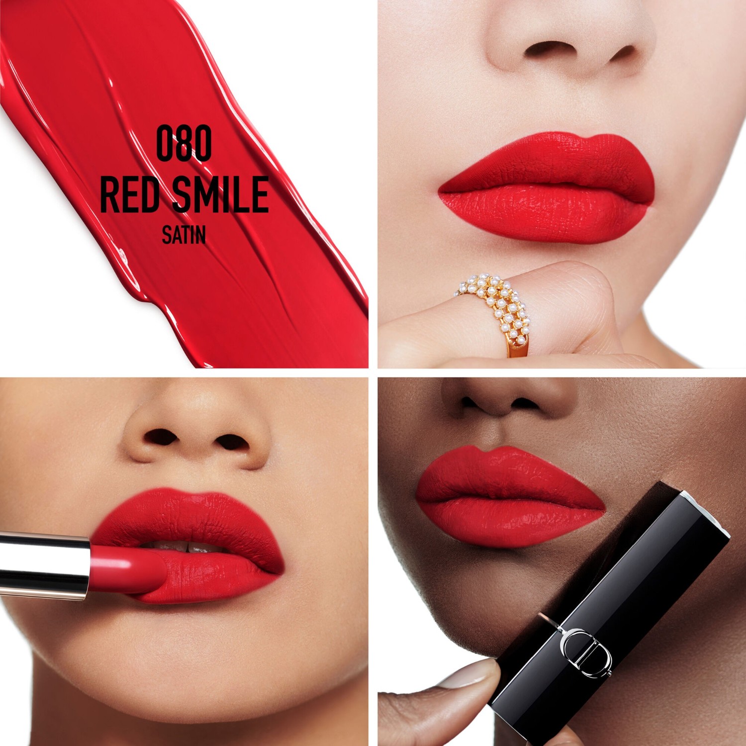 Помада для губ rouge dior velvet Dior, 080 - red smile, вес 3.2 гр. — фото 3