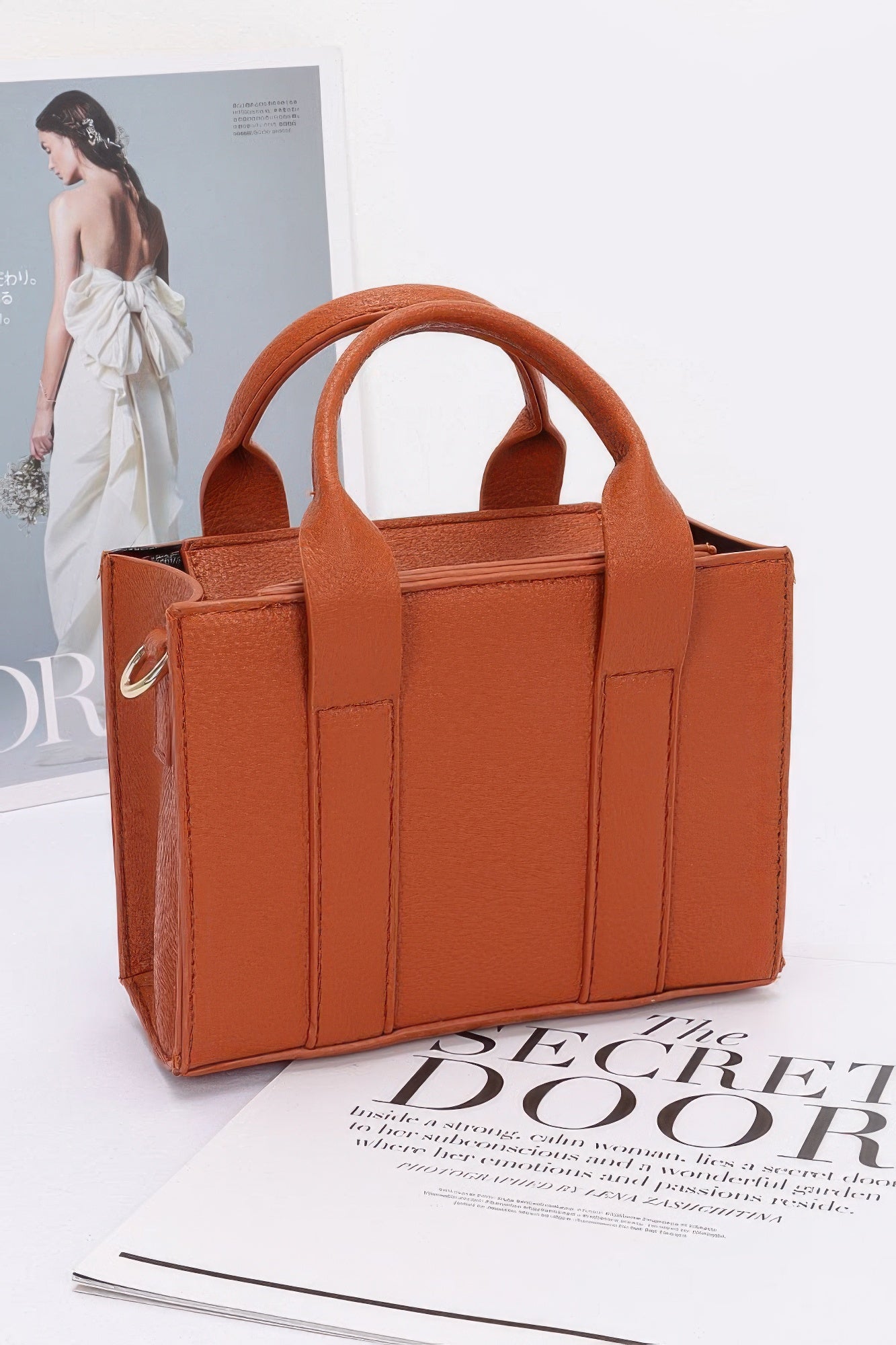 

FASHNZFAB женская сумка-тоут из искусственной кожи, коричневый