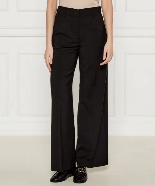 

Визуальные шерстяные брюки Flare fit Weekend Maxmara, черный