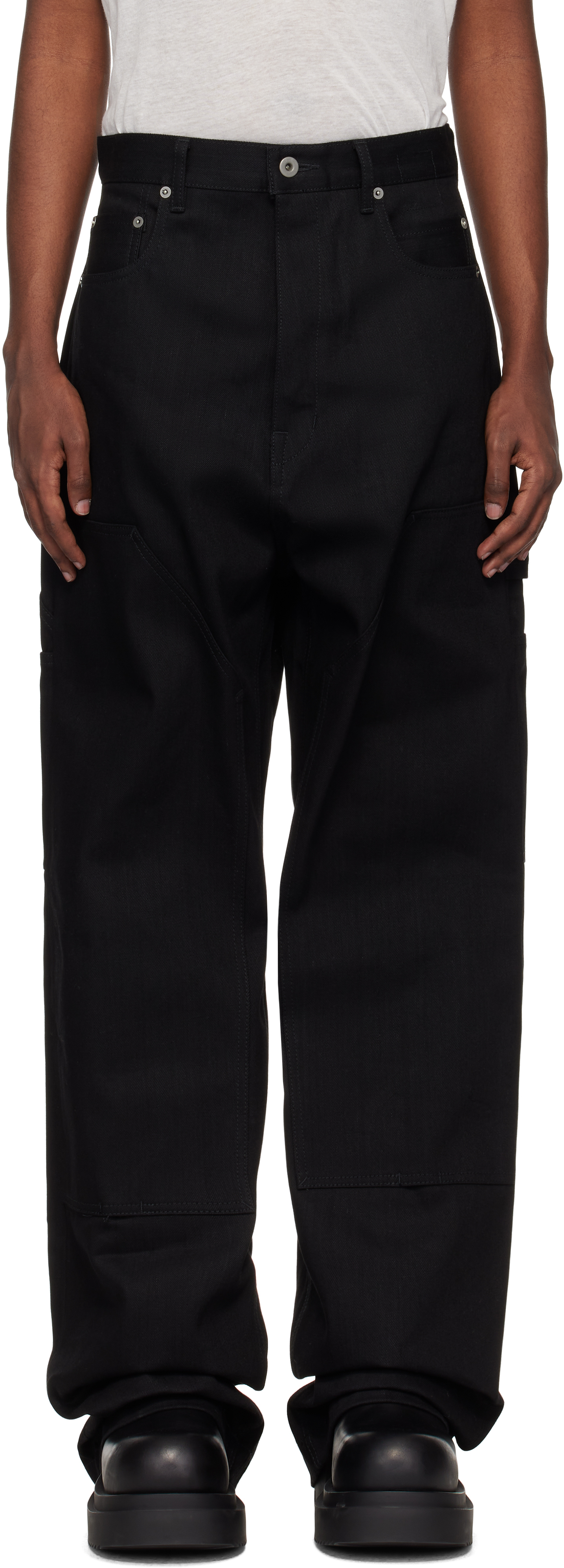 

Джинсы Porterville Double Knee Geth Cut Rick Owens DRKSHDW, черный