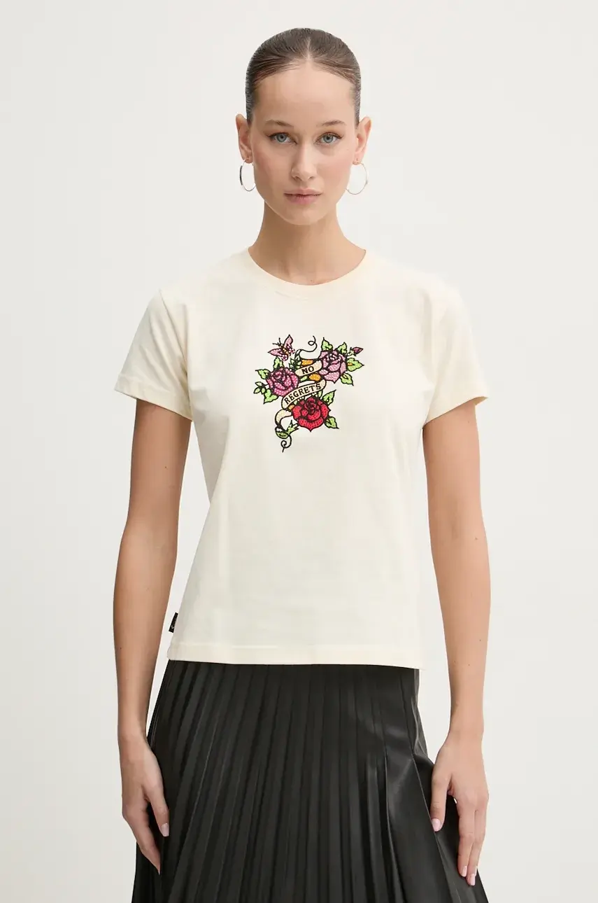 

Хлопковая футболка Superdry, бежевый