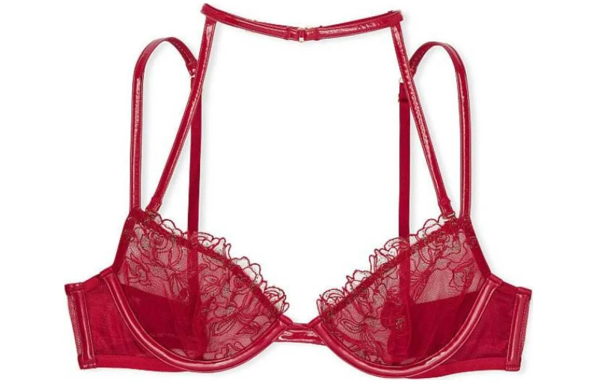 Victoria's Secret Бюстгальтер женский ягодно-красный