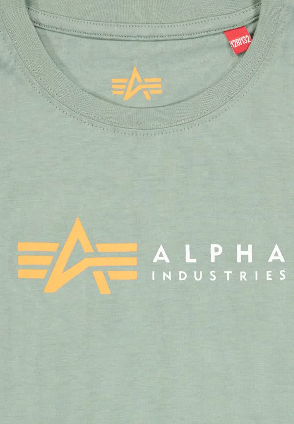 Футболка унисекс с принтом label t Alpha Industries, Frost Green — фото 3