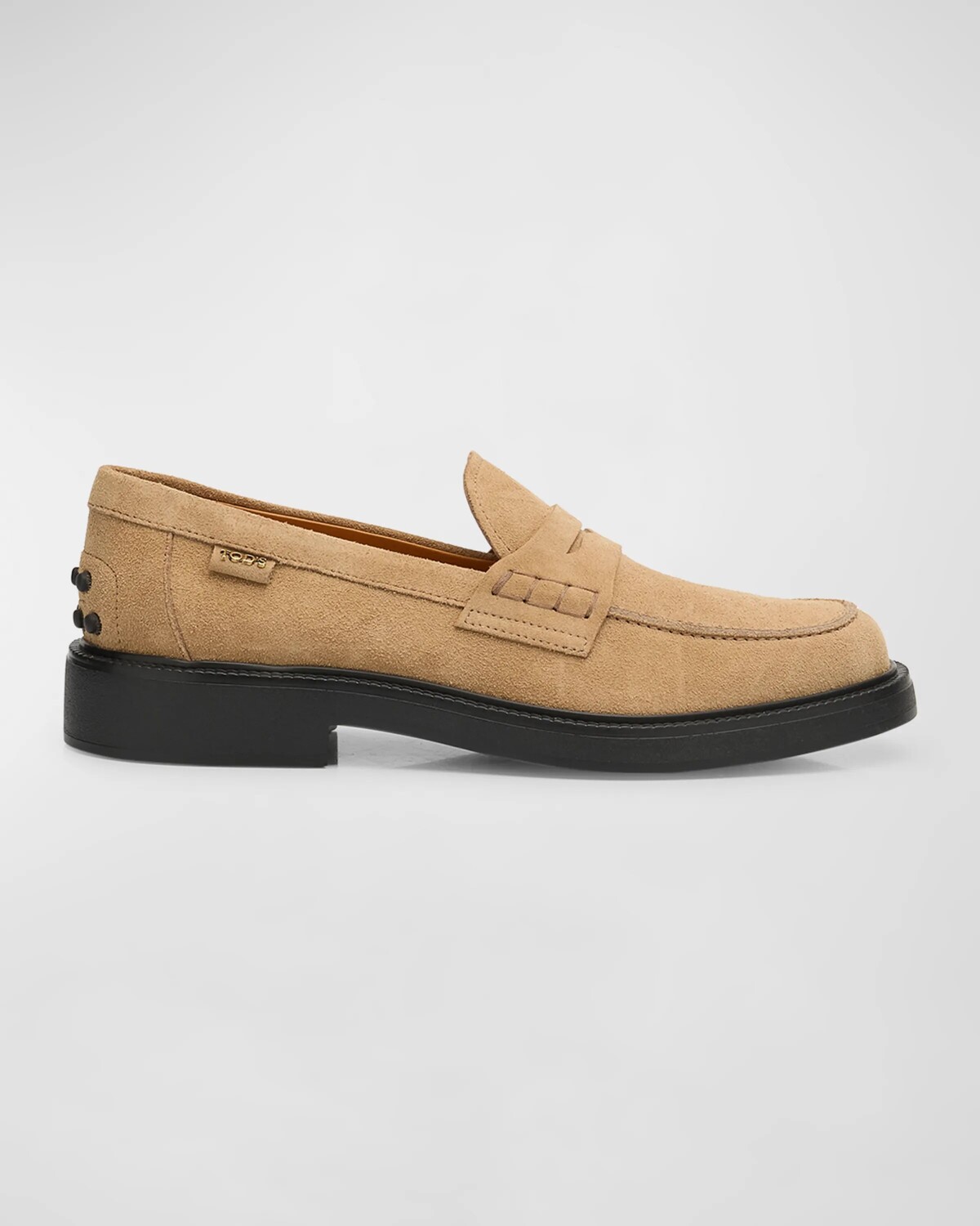 Замшевые лоферы Gomma Tod's, цвет Tabacco Chiaro
