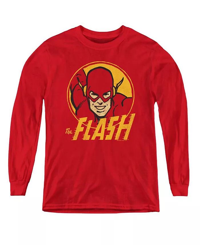 

Мальчики DC Youth DC Comics Circle Длинные рукава Толстовка Flash, красный