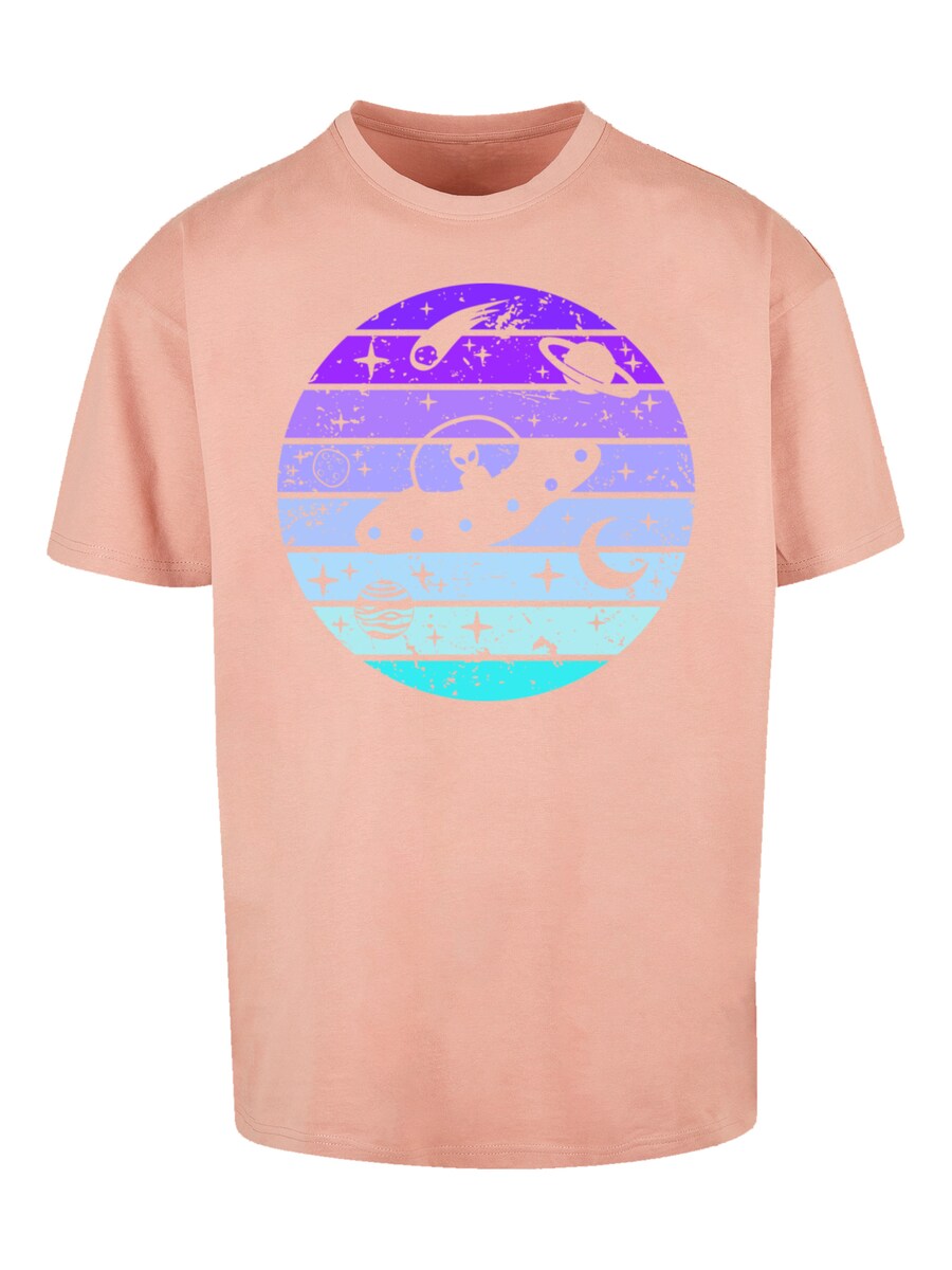 

Рубашка F4NT4STIC Retro Alien Weltraum Sonnenuntergang, пастельно-оранжевый