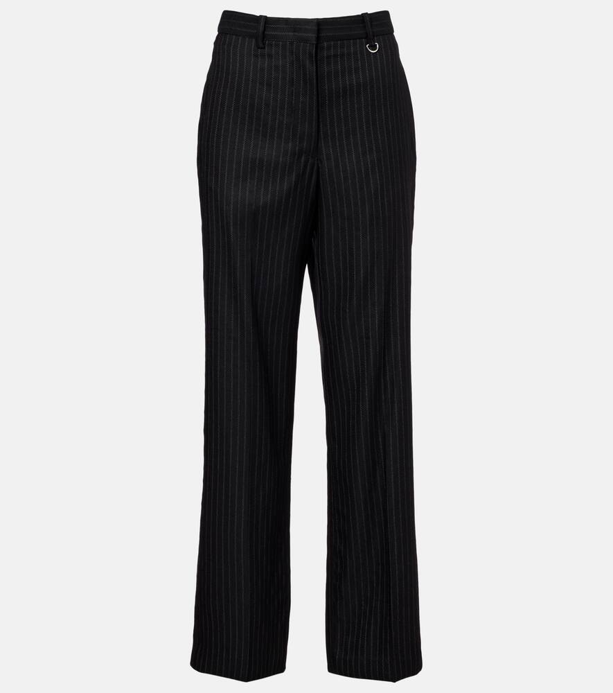 

Прямые брюки из шерстяной смеси в рубчик Noanda Isabel Marant, Black