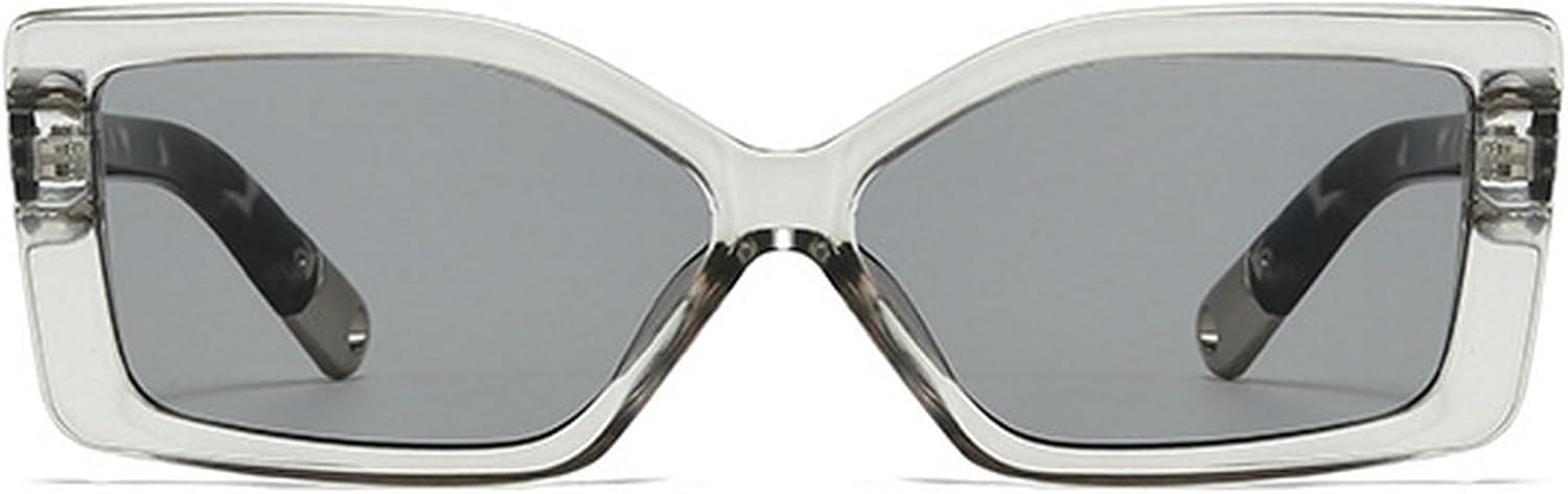 

Ретро прямоугольные солнцезащитные очки для женщин, модные квадратные солнцезащитные очки в стиле 90-х, винтажные, зеленые, с защитой от УФ-излучения UV400 mincl, Gray