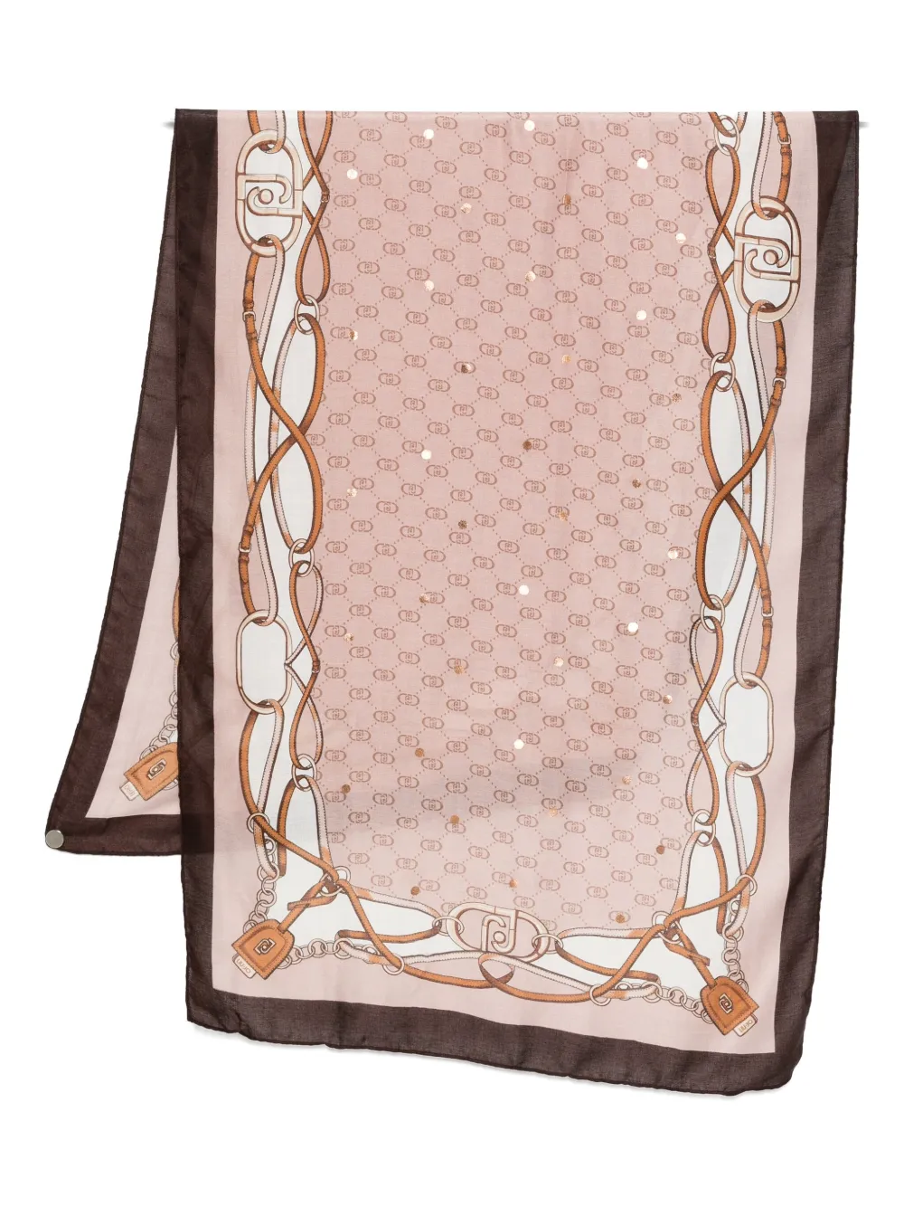 

Шарф с узором Liu Jo, розовый