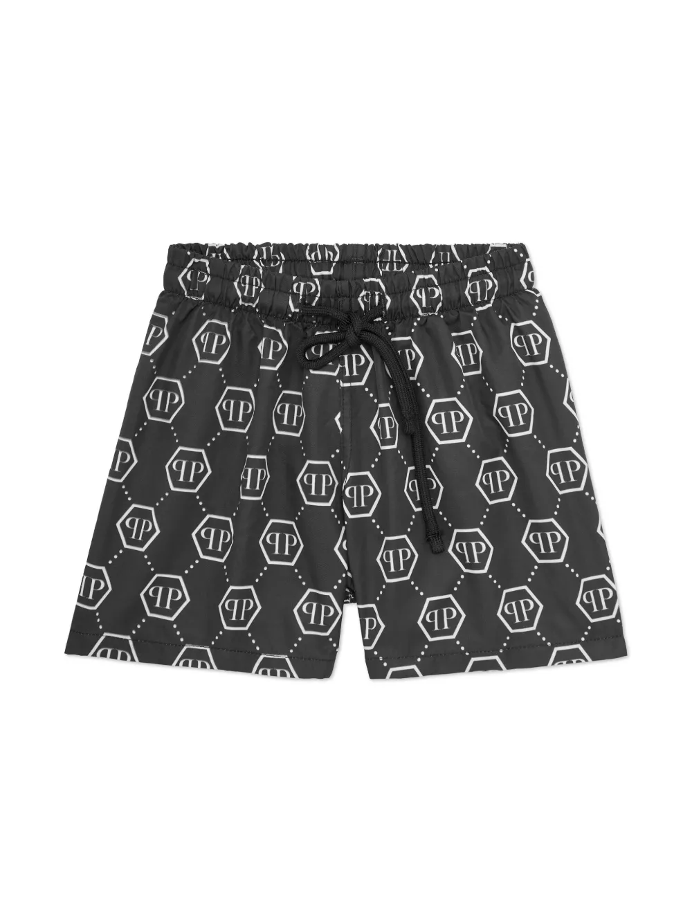 

Плавки-шорты с монограммой Philipp Plein Junior, черный