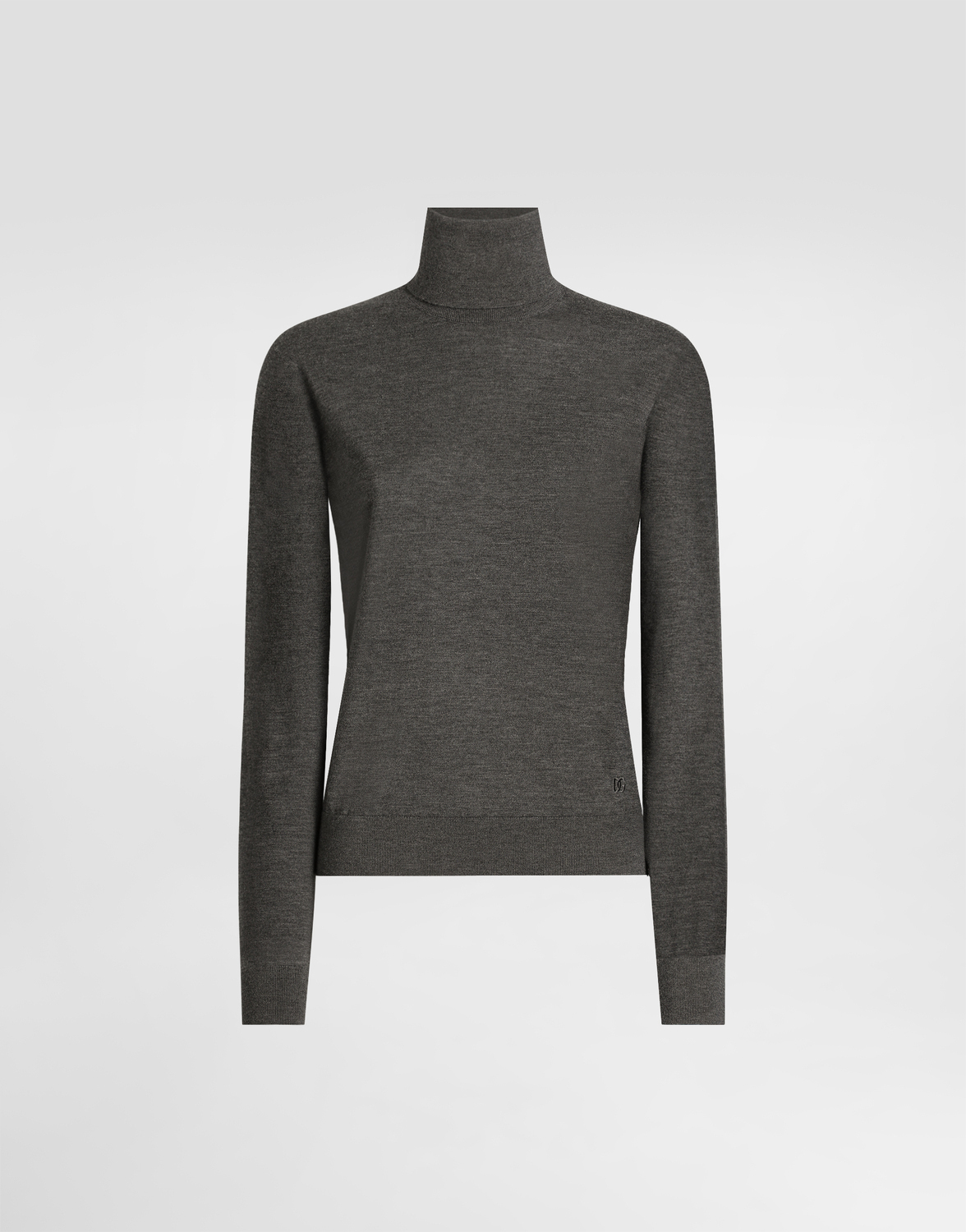 

Кашемировый пуловер с воротником-стойкой Dolce & Gabbana, серый