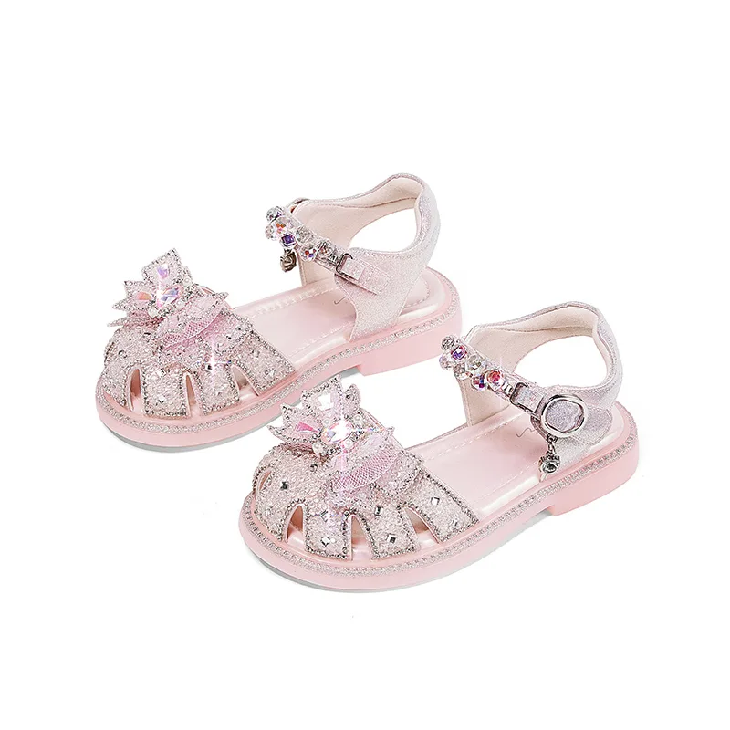Детские сандалии из искусственной кожи с дышащей подошвой Snoffy, Crystal Pink — фото 3
