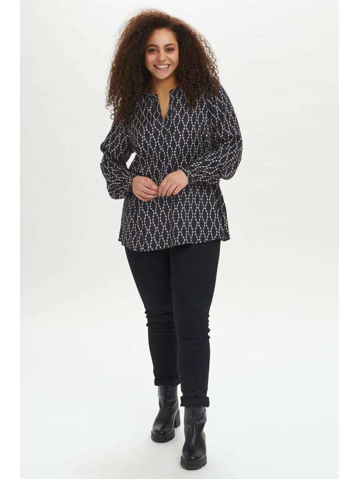 

Блузка KAFFE curve, цвет black/sand chain print