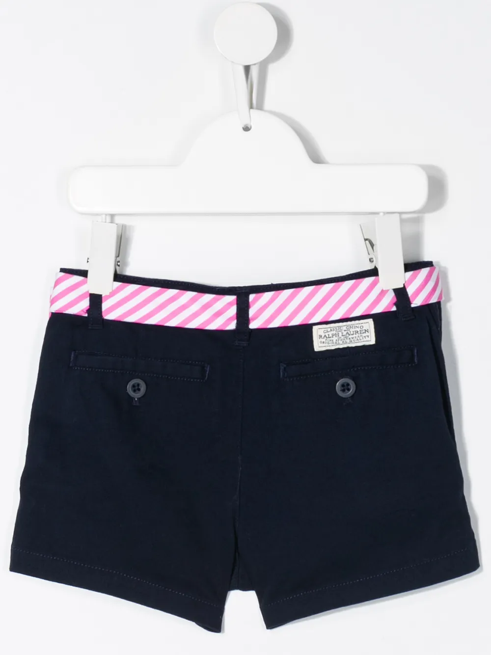 Шорты с поясом в полоску Polo Ralph Lauren Kids, синий — фото 2