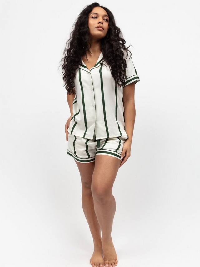 

Пижамный комплект Maida Vale с короткими рукавами Fable & Eve, Olive Green