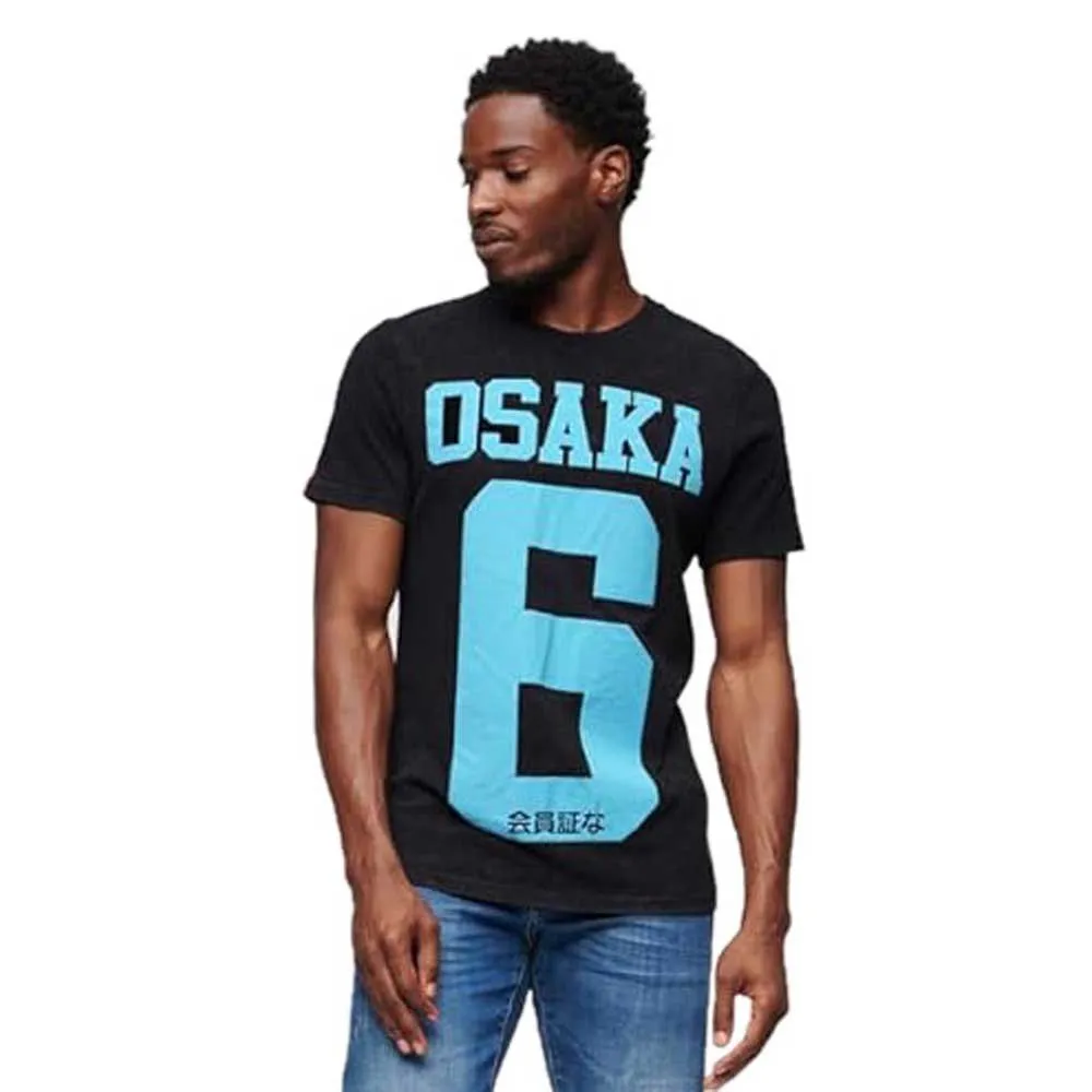 

Футболка Superdry Osaka 6 Puff Print, черный