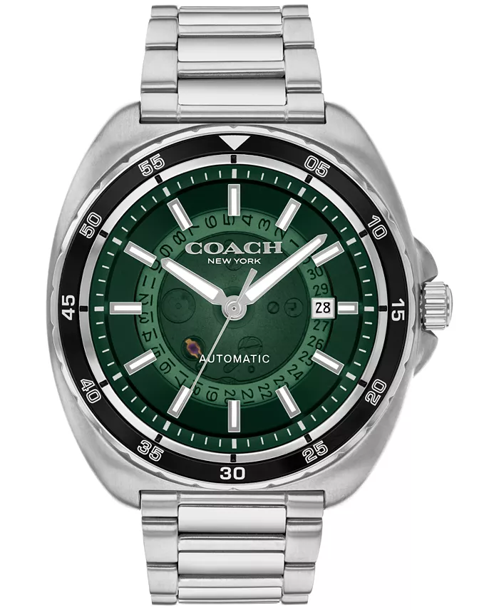 

Мужские автоматические часы Charter из нержавеющей стали, серебристые, 44.5 мм COACH