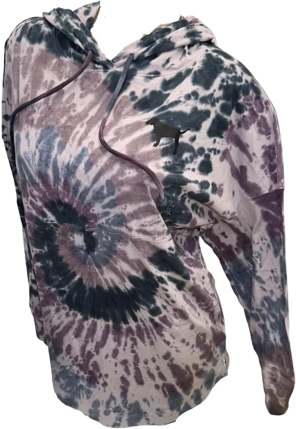 Худи-футболка Victoria's Secret Cotton Tee, Oversize Fit, Tie Dye Shine