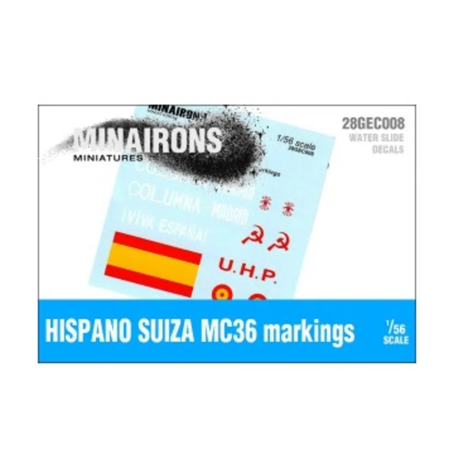 

Маркировка Hispano Suiza MC-36, Spanish Civil War - Decals & Flags (1:56)