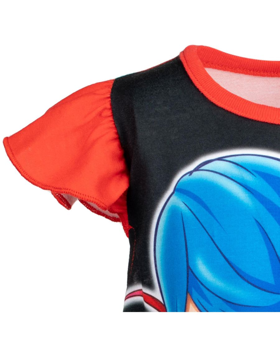 Ночная рубашка-пижама для девочек в виде божьей коровки Miraculous, Black/red — фото 4