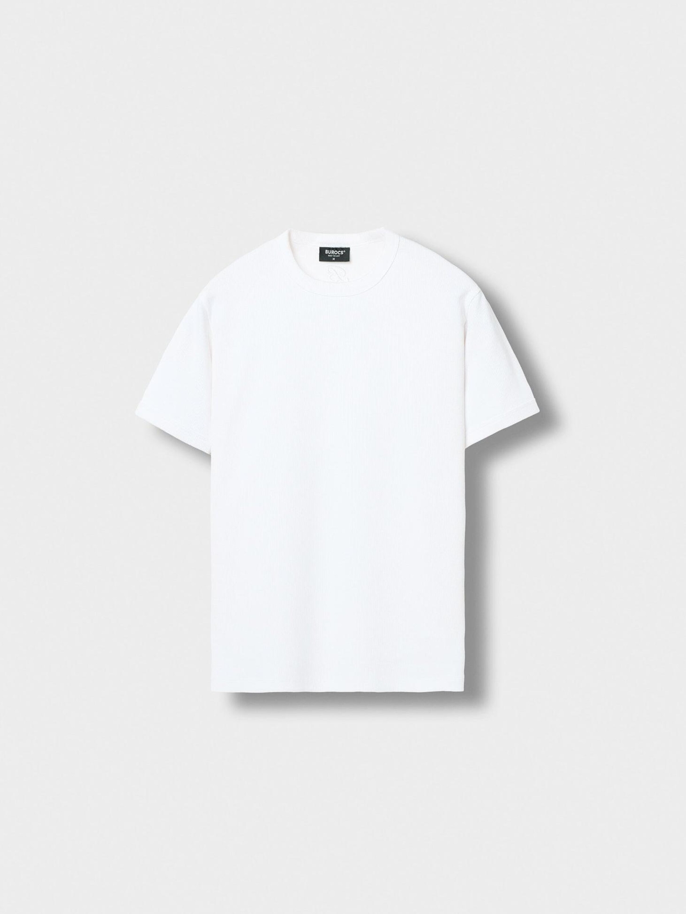 

Burocs Футболка 'Slim Rib' в белом цвете