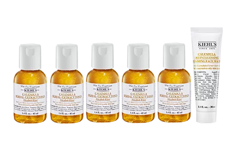 

Keyanshi набор пробников с календулой тоник и очищающее средство увлажняющий, питающий и гидратирующий 40мл*5+30мл Kiehl's