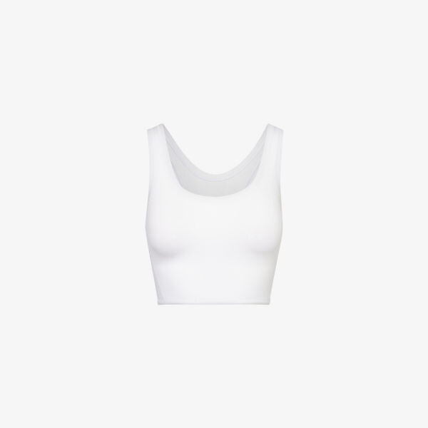 

Топ из эластичной ткани Wundermost Nulu с круглым вырезом Lululemon, белый