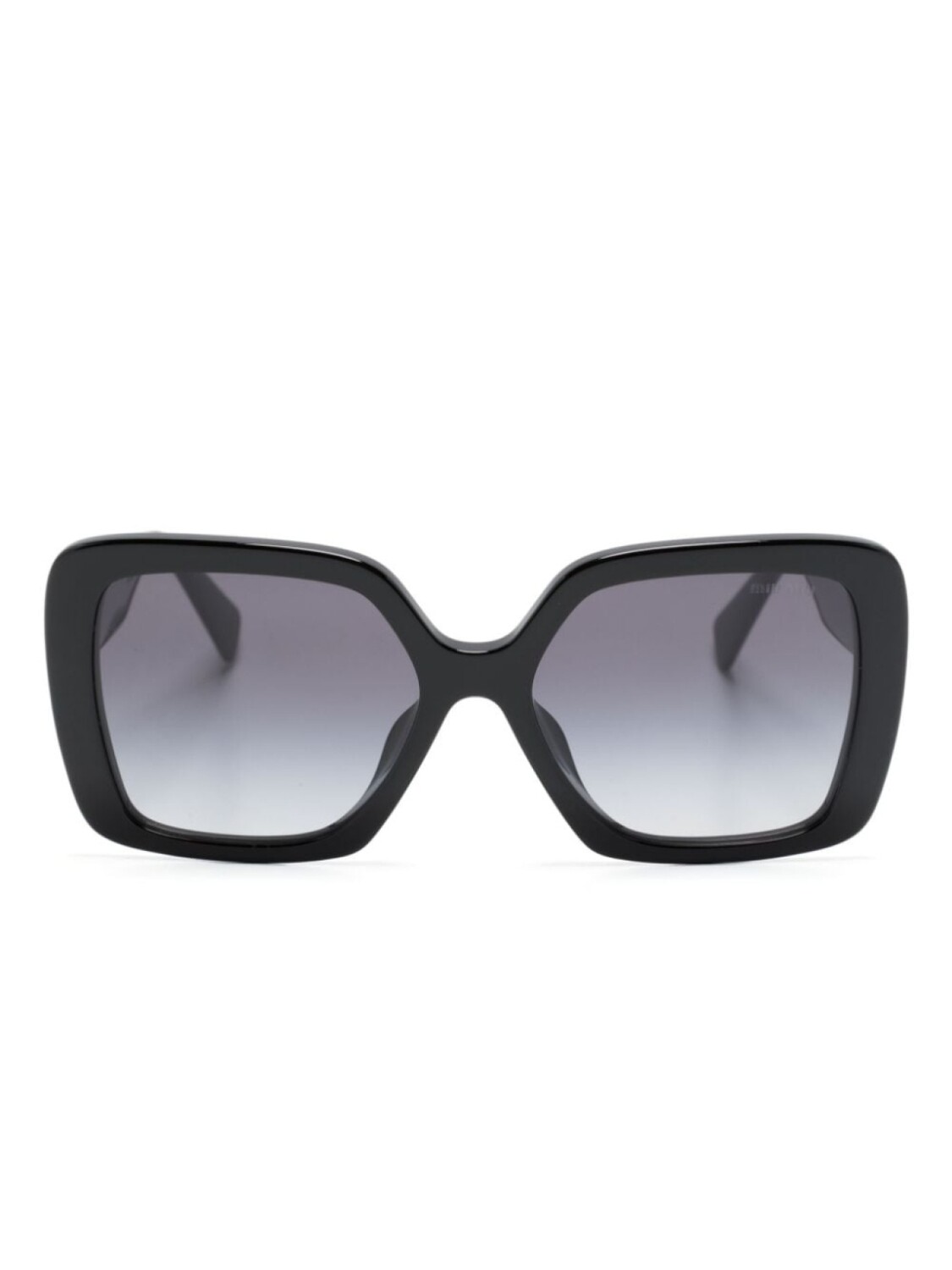 

Miu Miu Eyewear солнцезащитные очки в массивной оправе с логотипом, черный