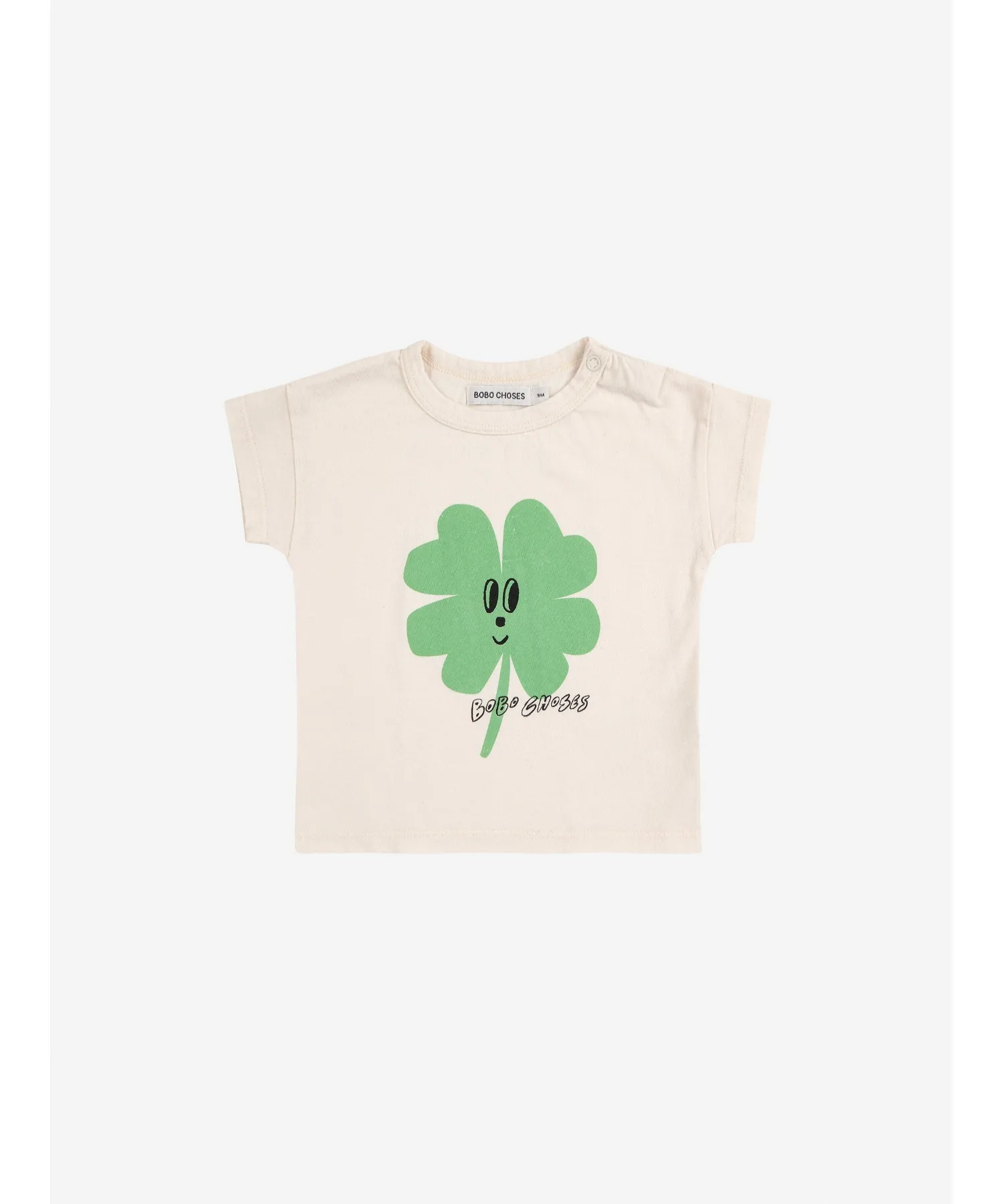 Детская футболка с принтом Lucky Clover BOBO CHOSES белая