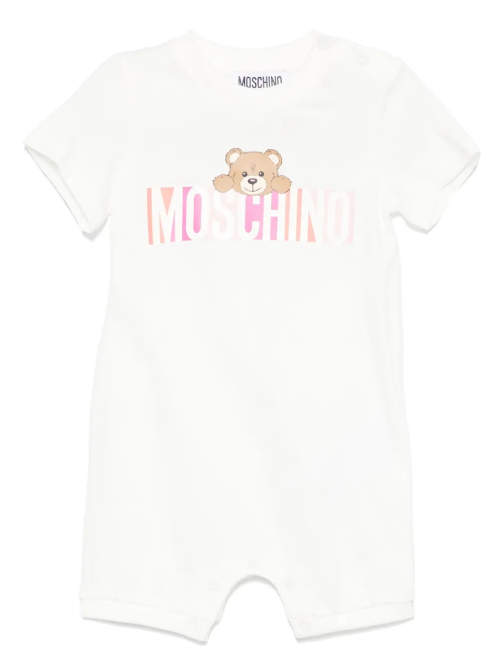 

Ромпер с логотипом Moschino Kids, белый