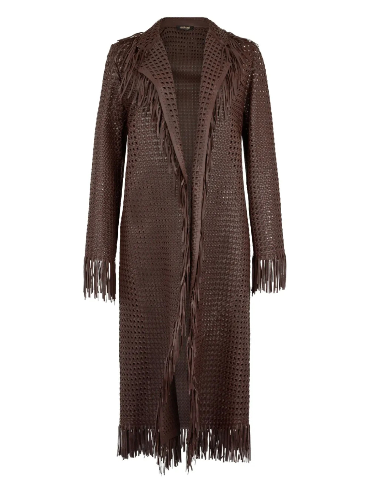 

Кожаное пальто Roberto Cavalli, коричневый