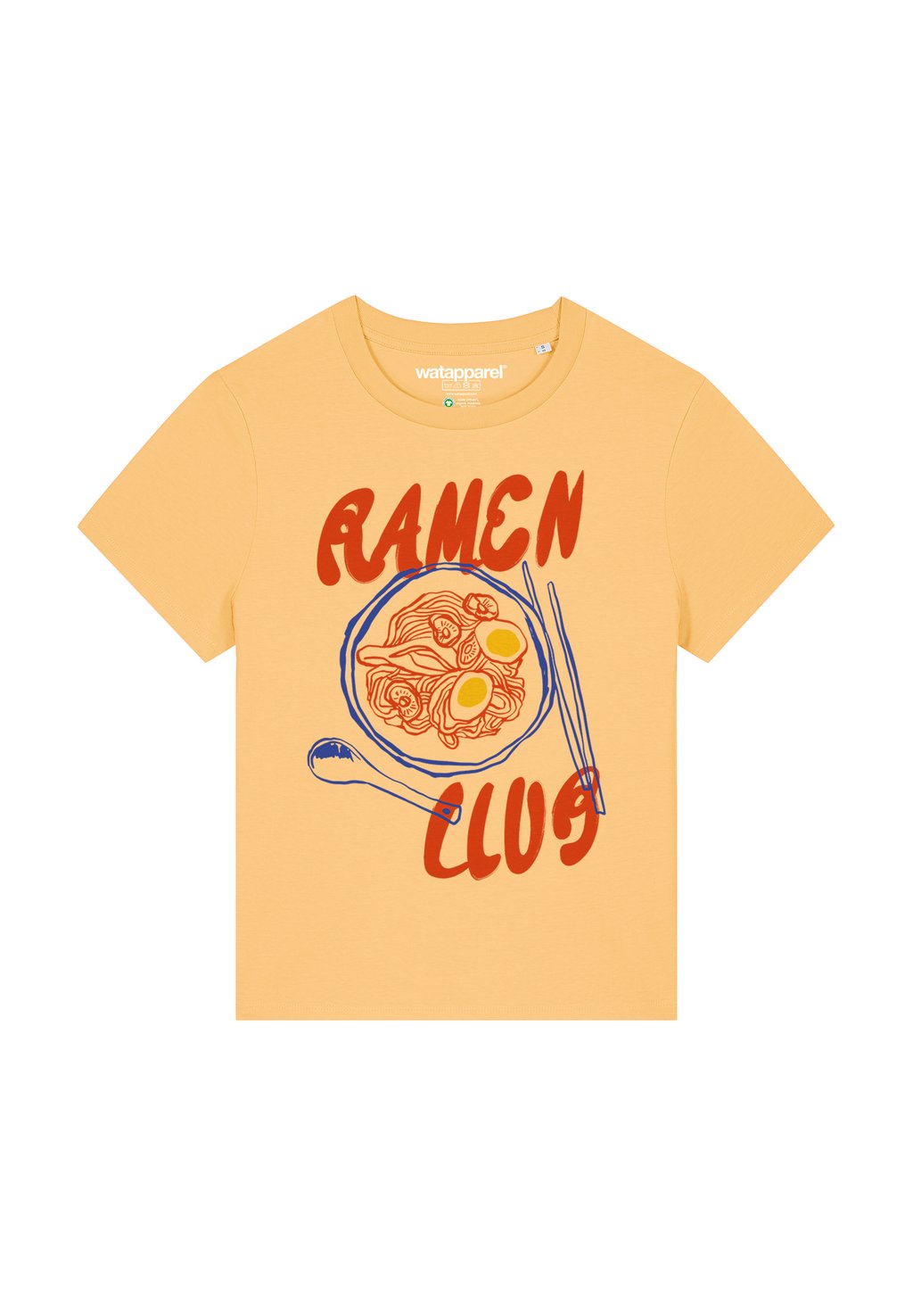 

Футболка с принтом RAMEN CLUB watapparel, желтый