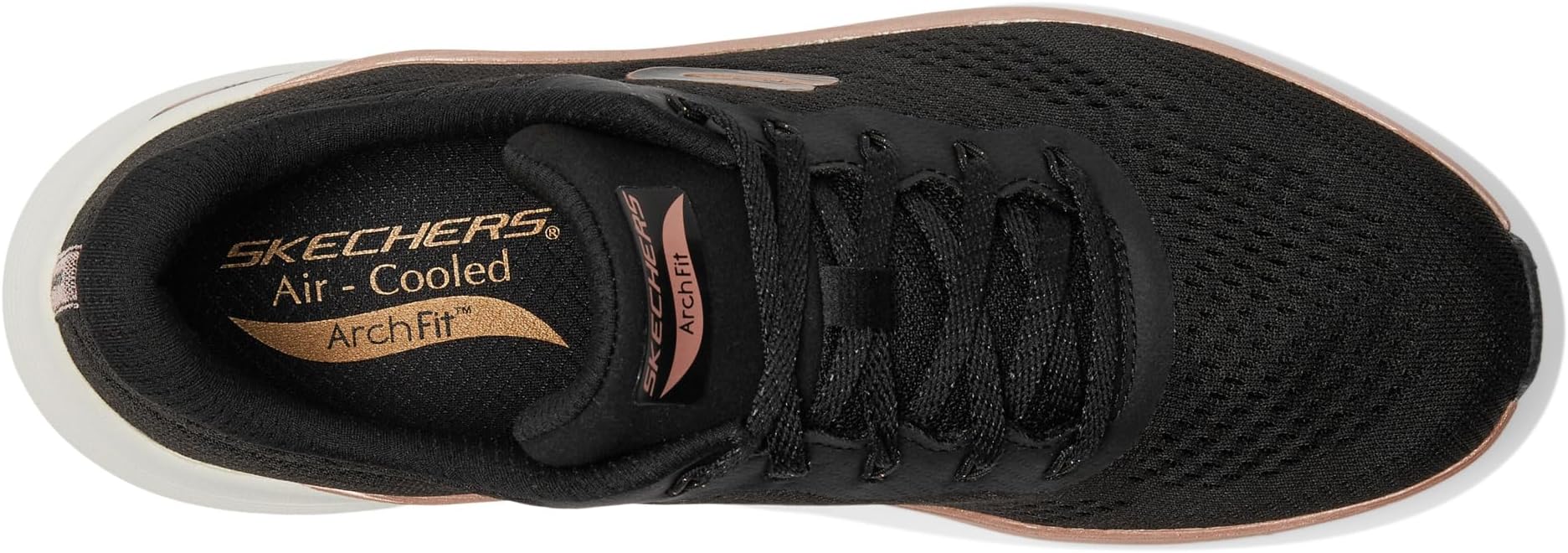 Кроссовки SKECHERS Arch Fit 2.0-Glow The Distance, Black Rose Gold — фото 2