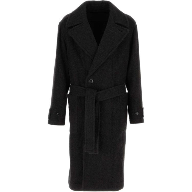 

Прямой приталенный плащ с поясом Lemaire, черный