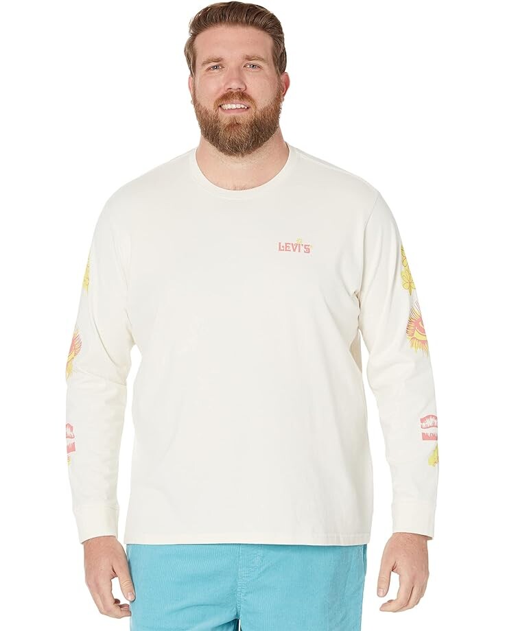 

Футболка Levi's Premium Vote Long Sleeve Relaxed Vintage Tee, цвет Egret