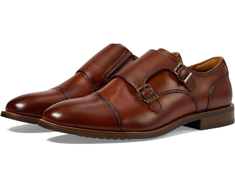 

Оксфорды Florsheim Rucci Cap Toe Double Monk Oxford, цвет Cognac