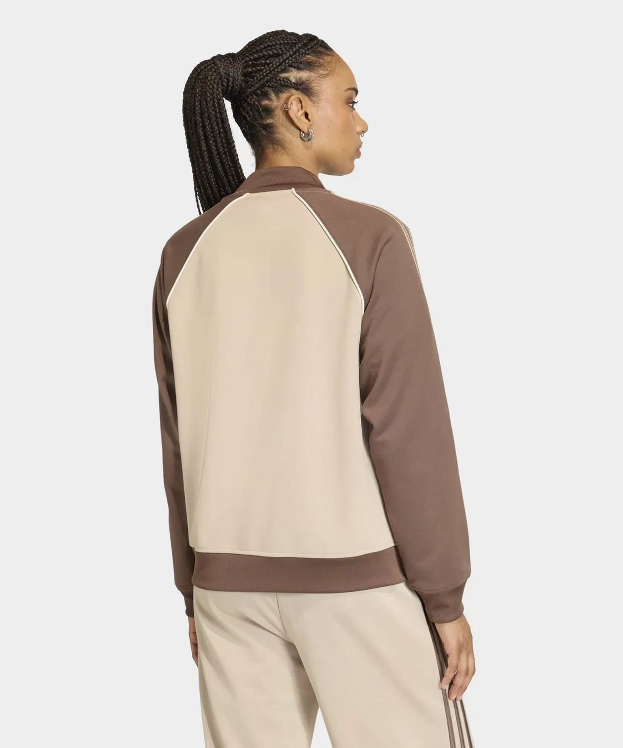 Толстовка SST Loose Tracktop adidas Originals бежевая — фото 2