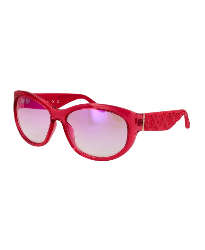 

Женские овальные солнцезащитные очки с зеркальными линзами розового цвета Guess, красный